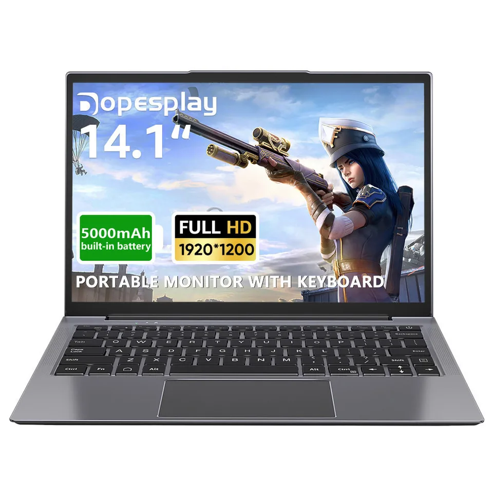 splay モバイルモニター 14.1インチ ラップトップ拡張モニター Dopesplay 14.1 インチポータブルラップドックモニターキーボード