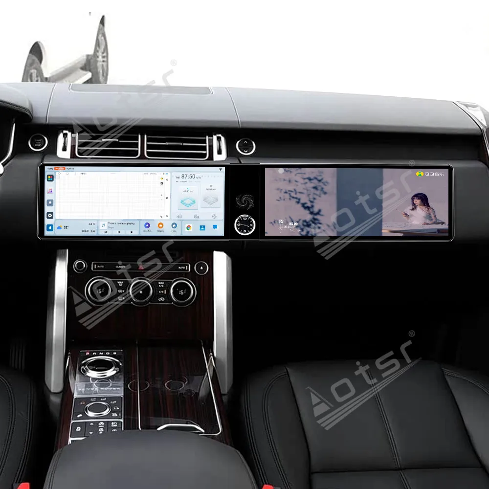 Qualcomm Dual 12.3 Inch CarPlay Radio For Land RoverRange Rover Executive 2017 GPS Navigation HD Touch Screen Multimedia Player
