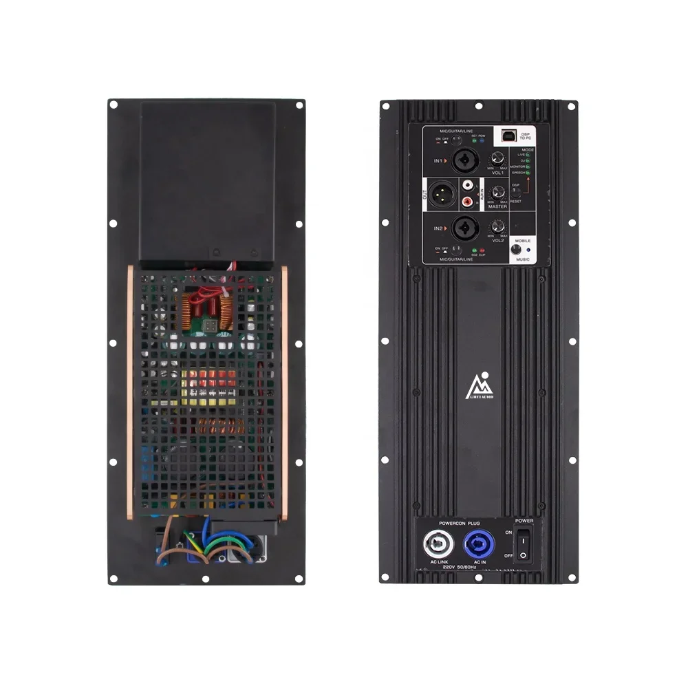 Lihui-placa amplificadora de potencia de 2 canales, dispositivo DSP de 8 ohmios y 1000W, para uso doméstico, pesa alrededor de 3kg