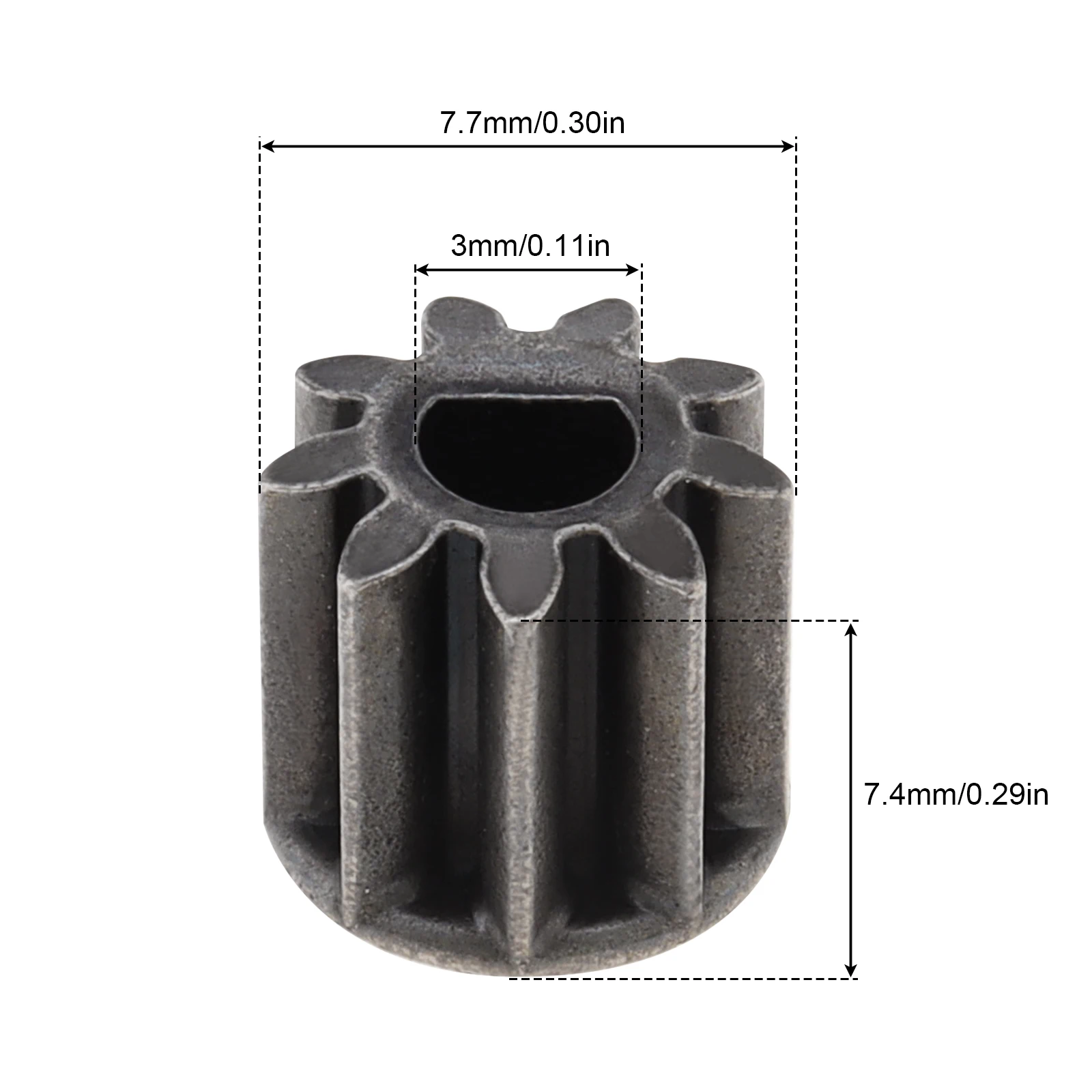 9  Teeth D-Hole Replaceable Motor Gear for D Shaft RS550 DC Motor