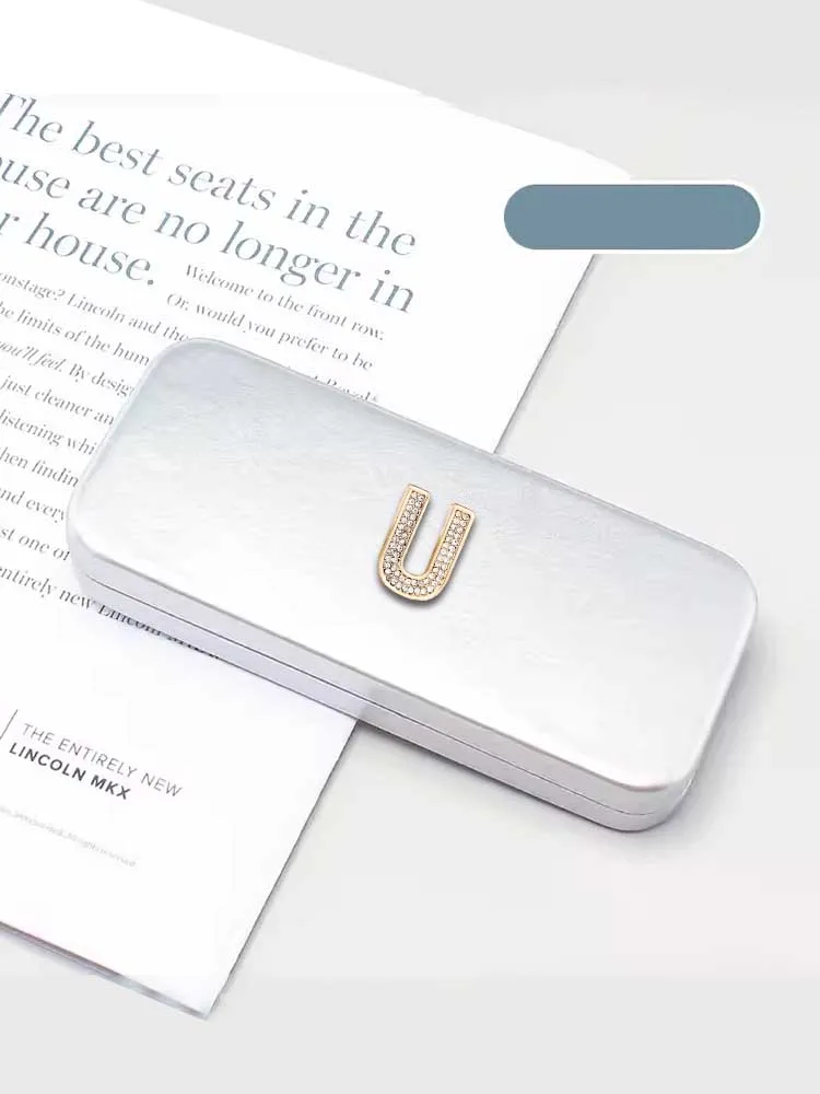 Customized Light & Sturdy PU Eyewear Case Anti-stress Ideal for All Glasses Personalized Customer Name-Elegant Initial Charm: Op