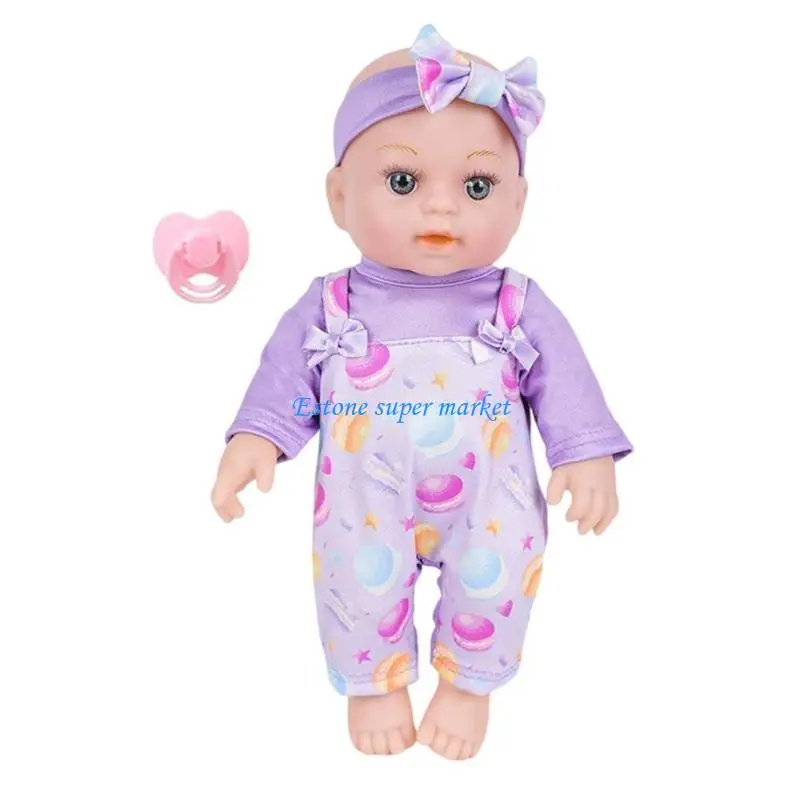 090B 12 インチ新生児女の赤ちゃん人形、ビニール入り、親子の交流に最適