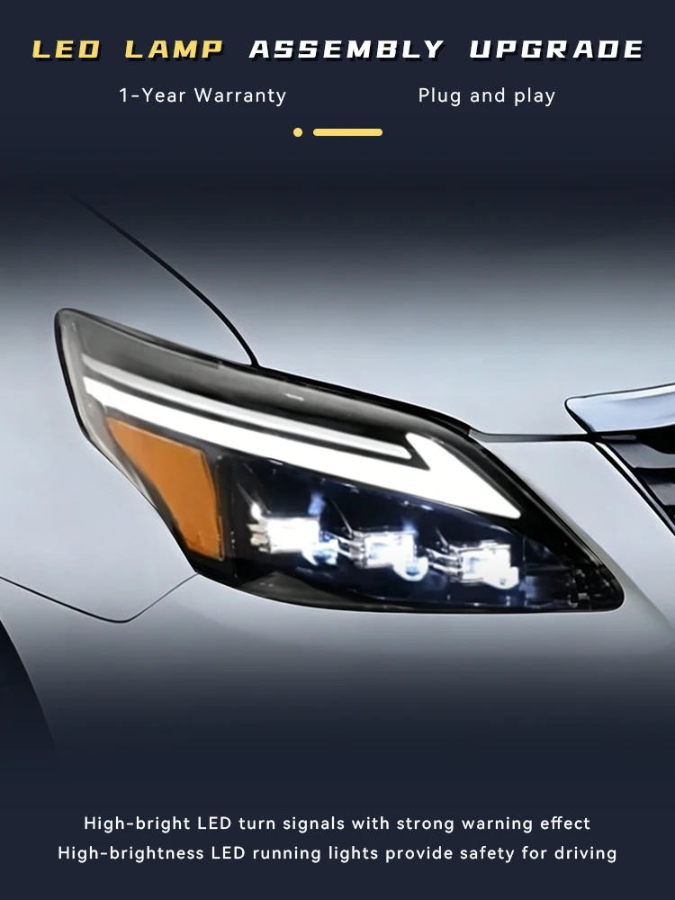 2 PCS Auto Lights For Toyota Innova 2012-2015 Front Lamp Modified DRL Headlight LED Projector Lens Tool Car Part Accessories