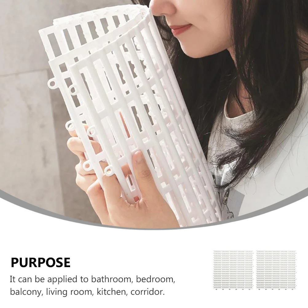 

2Pcs Waterproof Non-Slip Floor Mat DIY Splicing for Bathroom Bedroom Balcony Safe Easy to Clean Bath Mat