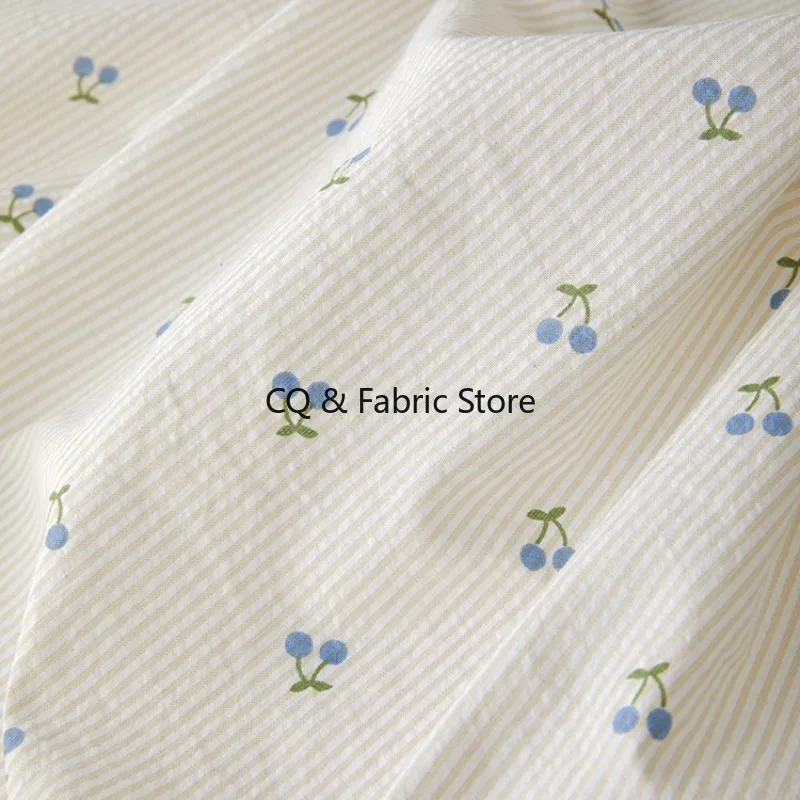 

Корейский стиль, вишневый принт, полихлопковая ткань для платьев, кукольная одежда, сделай сам, ремесло во дворе