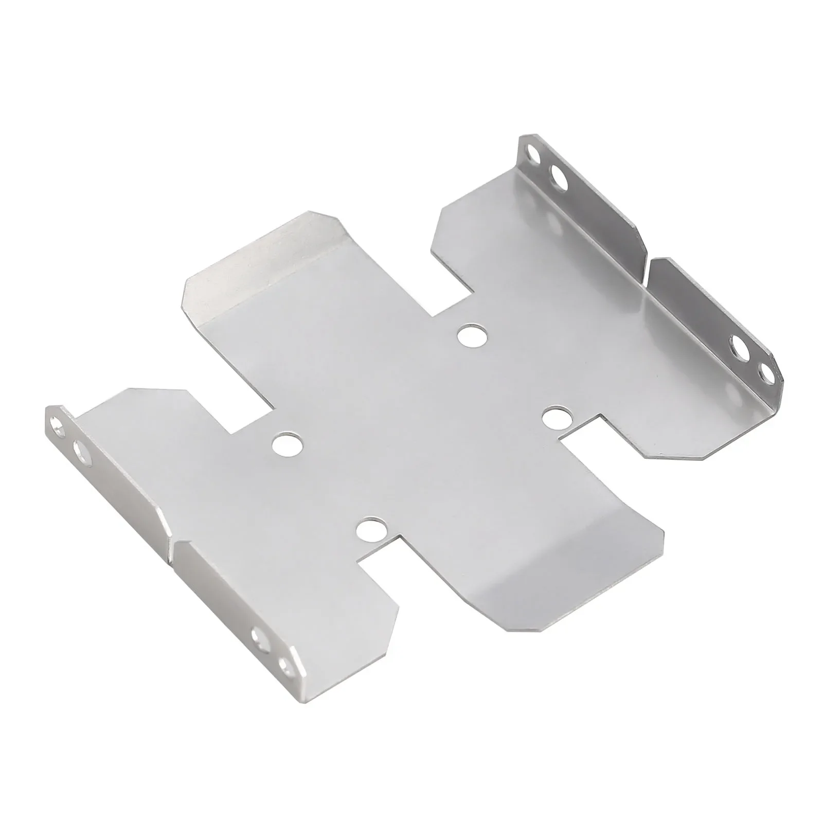 INJORA Stainless Steel Chassis Armor Skid Plate Axle Protector for 1/10 RC Crawler Axial SCX10 PRO Upgrade