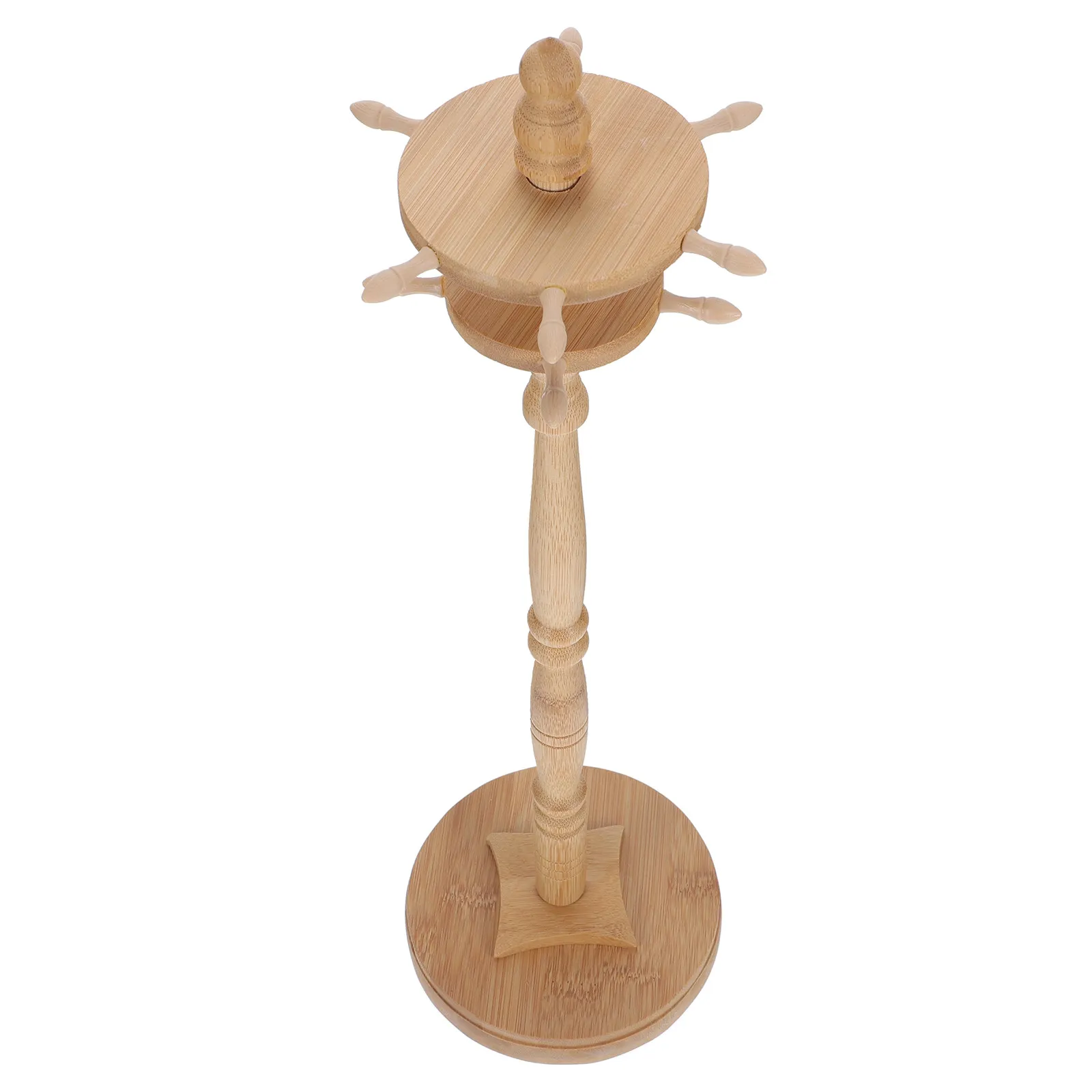 

Вращающаяся деревянная подставка для каллиграфических кистей, винтажный настольный органайзер для хранения и демонстрации китайских кистей для рисования тушью