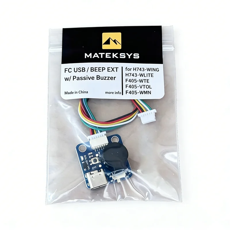Módulo MatekSys FC USB/BEEP EXT con zumbador pasivo - para H743-WING F405-WTE F405-VTOL F405-WMN