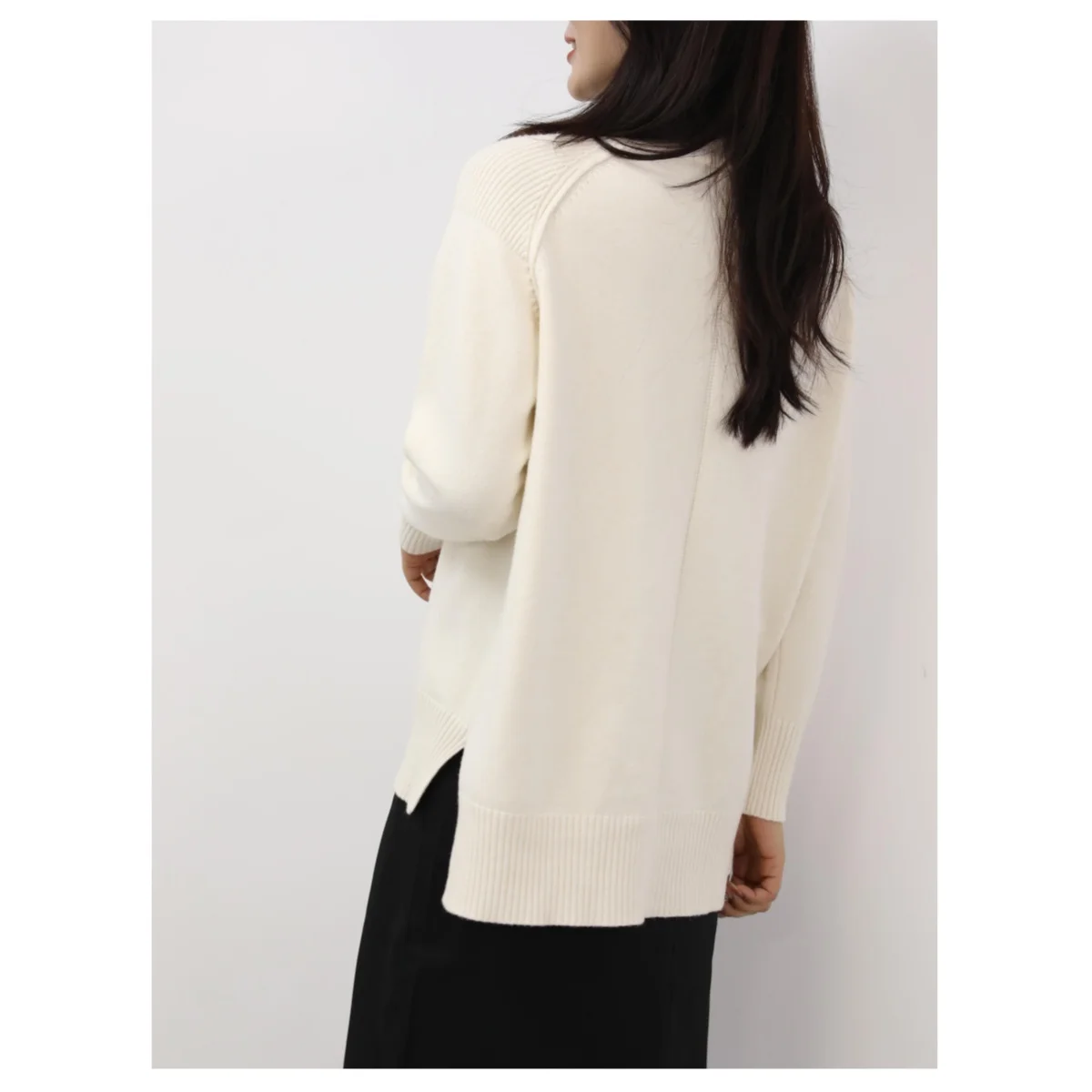 Maglione a collo alto stile urbano Moda e tempo libero da donna Pullover in maglia a maniche lunghe Autunno Inverno Maglieria calda a collo alto