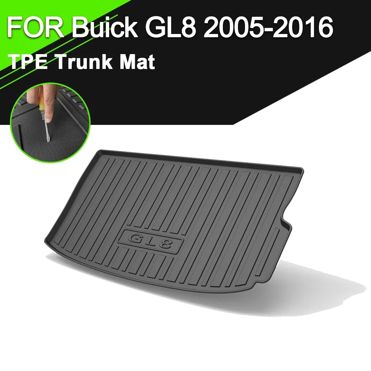 

Car Rear Trunk Cover Mat Rubber TPE Non-Slip Waterproof Cargo Liner Accessories For Buick GL8 2005-2016