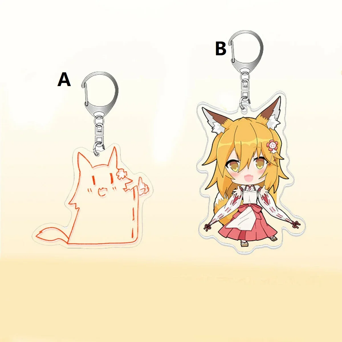 Anime Keychain Sewayaki Kitsune no Senko-san Acrylic Keyring strap Figure 6cm