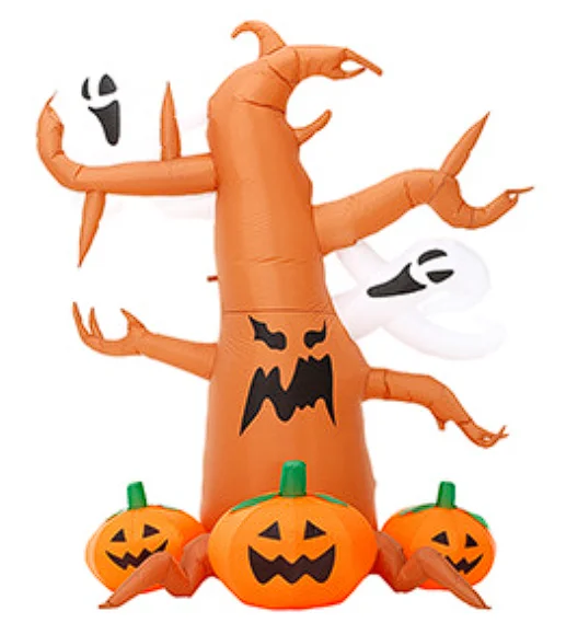 

8FT 240CM Halloween Inflatables Dead Tree Ghost Halloween Blow Up Yard Decorations with Built-in LED Lights