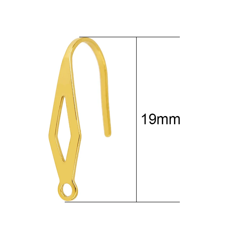 20pcs Stainless Steel Earrings Making Hooks Hypoallergenic PVD Never Fade Earring Clasps Hooks For Jewelry Findings Supplies