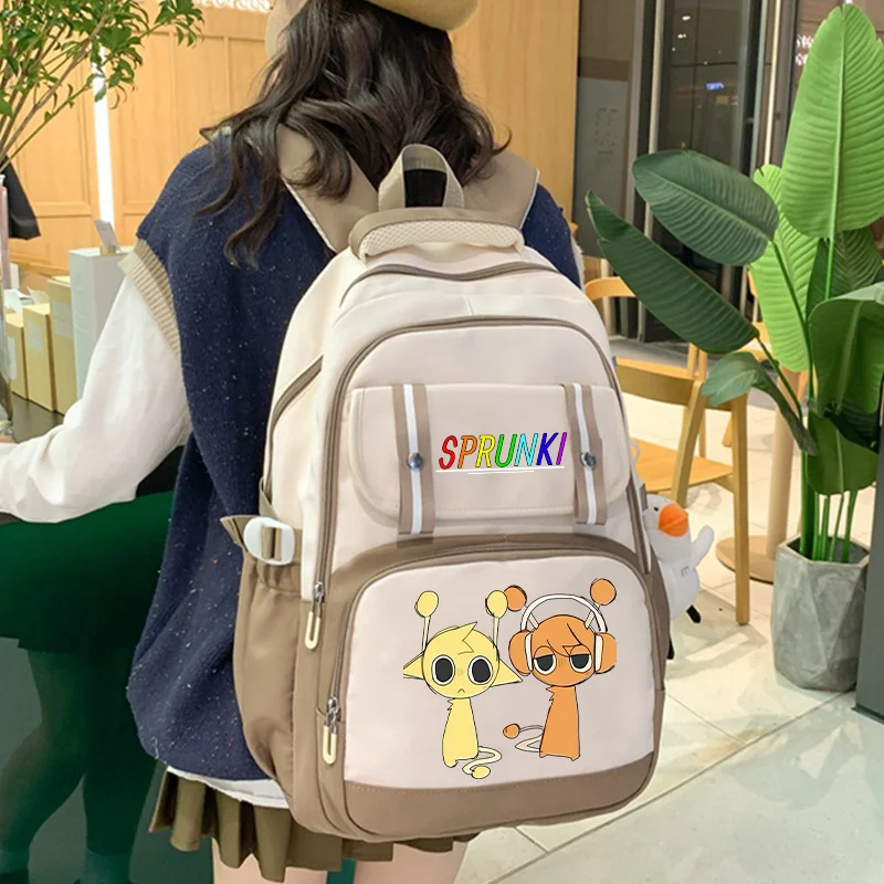 Sprunki Backpack Large Capacity Travel Y2k Bag Incrediboxs Teenagers Student Boy Girl Fashion Rucksacks Back To School Kids Gift