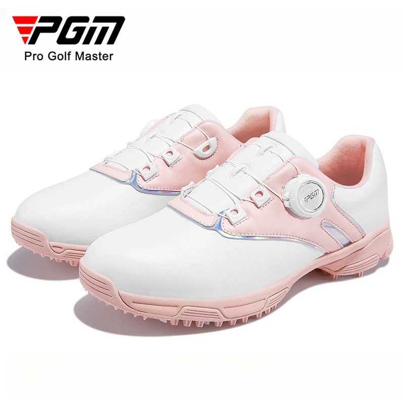 

Женская обувь для гольфа PGM, водонепроницаемая спортивная обувь с вращающейся пряжкой и противоскользящей подошвой XZ297