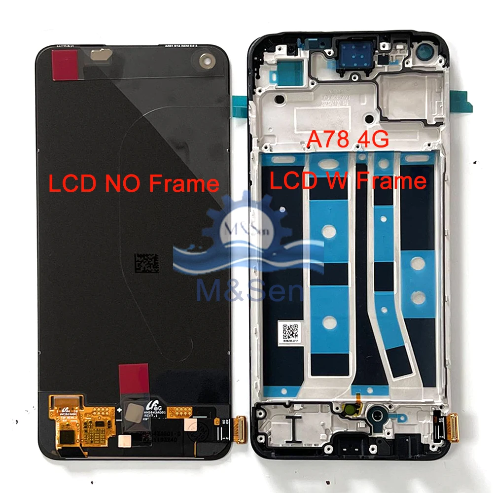 Original For Oppo A78 5G LCD CPH2483 CPH2495 LCD Display+Touch Panel Digitizer For Oppo A78 4G LCD CPH2565 Display Screen Frame