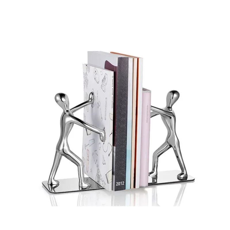 Imagem -04 - Bookends com Rolha de Metal Estante Termina Desktop Decor Extensão do Cabo Fone de Ouvido Livros Stand Titular Bookends para Livro