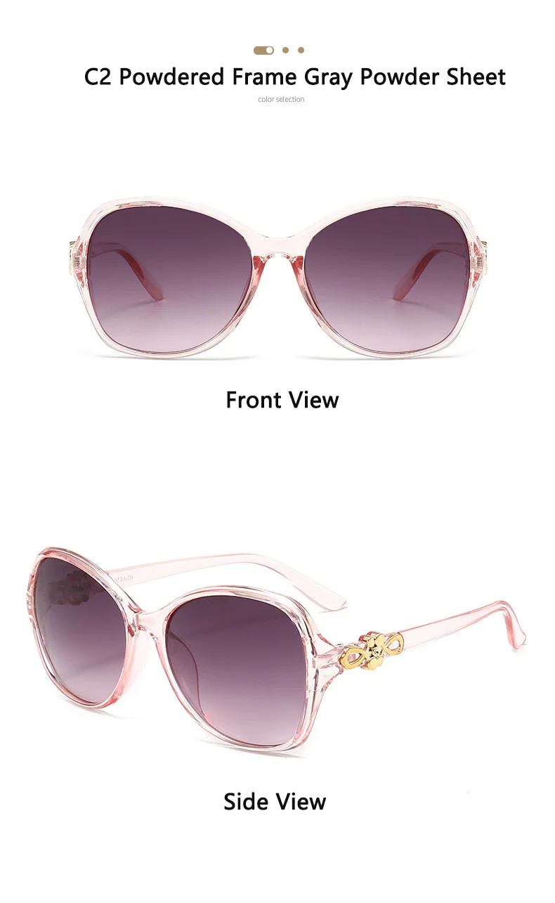 Neue grenzüberschreitende High-End-Sonnenbrille mit großem Rahmen zum Abnehmen im koreanischen Stil, trendige und modische Instagram-Sonnenbrille mit Sonnenschutz 2610 – Detail 11