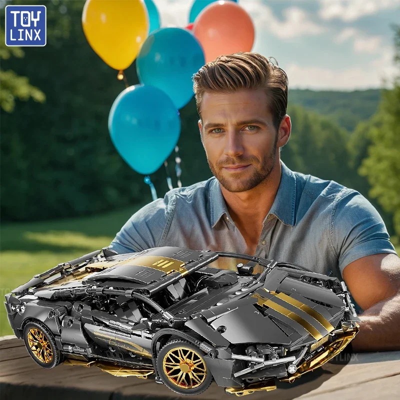 TOYLINX 1280 قطعة الأفكار التقنية الشهيرة سباق السيارات الجمعية اللبنات خبير سرعة مركبة الطوب Moc اللعب هدايا المهرجان