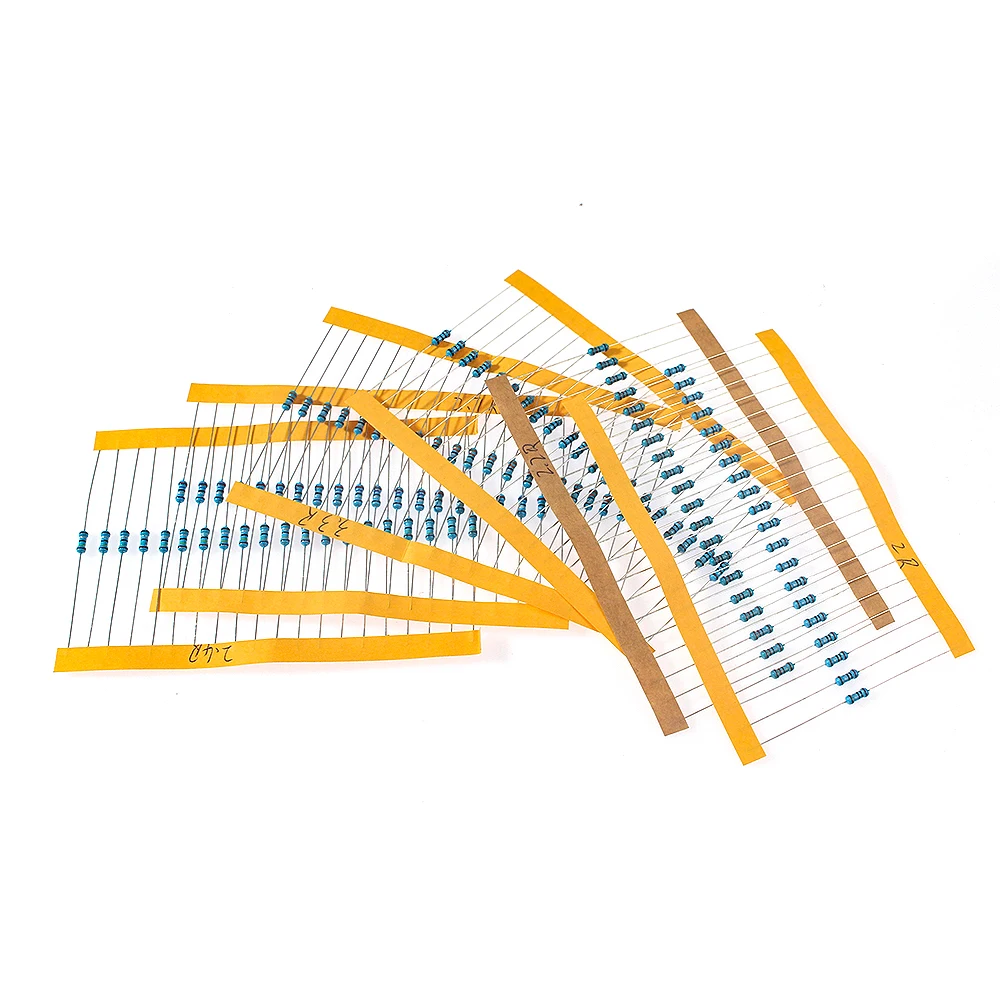 1/4W 1% metal film resistance Car Airbag repair resistor 2ohm 2.2ohm 2.4ohm 2.7ohm 3ohm 3.3ohm 6 types of Electronics kit