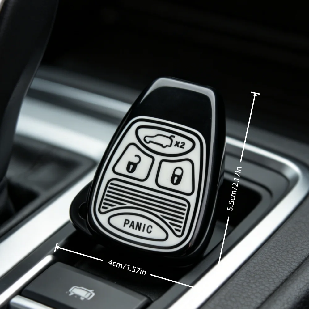 Car Key Case Cover keychain For Jeep Wrangler Compass Patriot Liberty Chrysler 300 PT Dodge JCUV Caliber Nitro view 5