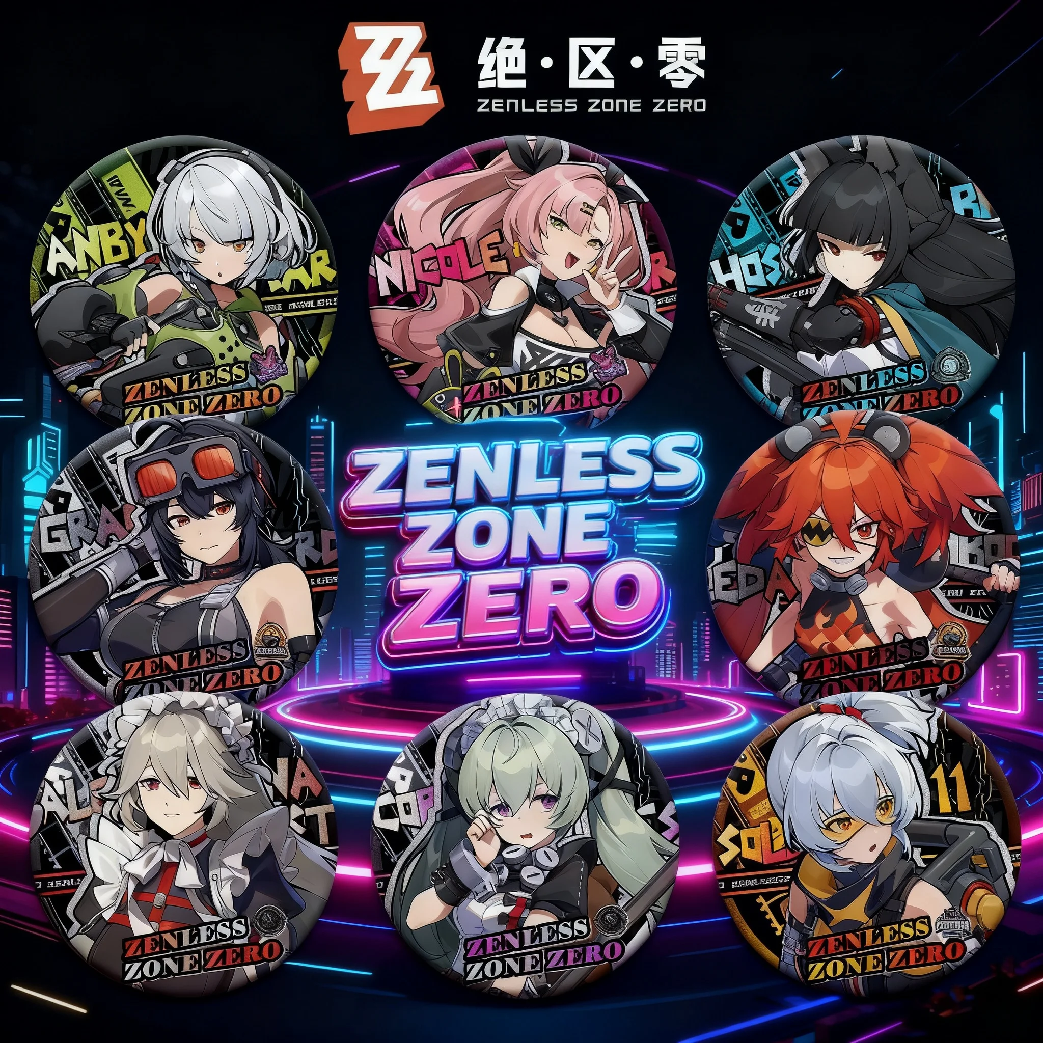 

Металлический значок Zero Punctuation 58: Простой значок с подсветкой, пленкой и элементами из жести, коллекция персонажей Zero Zone Zero Game Anime