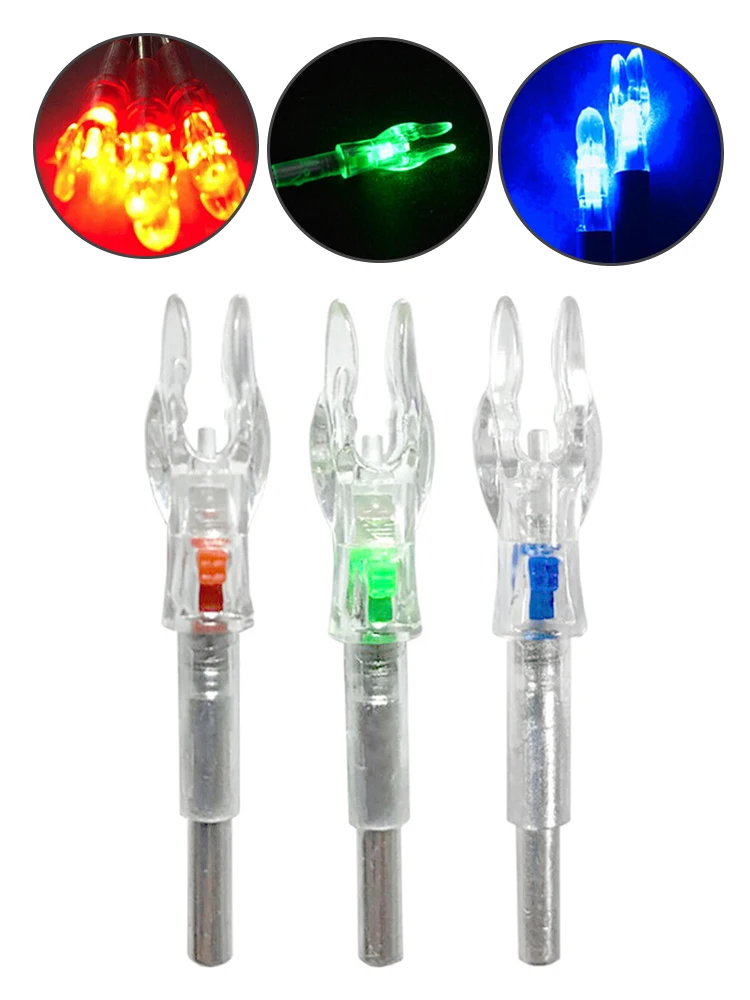 3 buah \ set LED Arrow Cam 4.2mm diterangi Cam otomatis panahan bercahaya model mainan hadiah Natal untuk anak-anak hijau merah biru