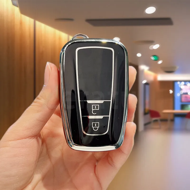 Auto For Toyota Highlander CHR C-HR Prius Prado Land Cruiser Corolla Camry RAV4 TPU Car Key Case Keyless Cover Shell Accessories