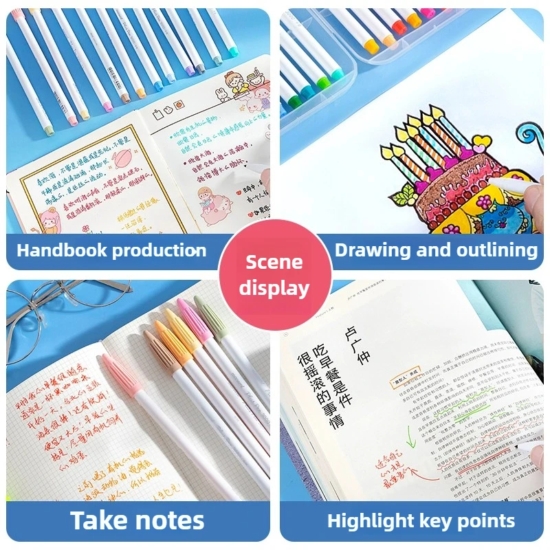 مونامي 60 لون الألياف المائية هلام القلم بمناسبة النقاط الرئيسية المياه القائمة على قلم حبر جاف القرطاسية الملونة مكتب اللوازم المدرسية