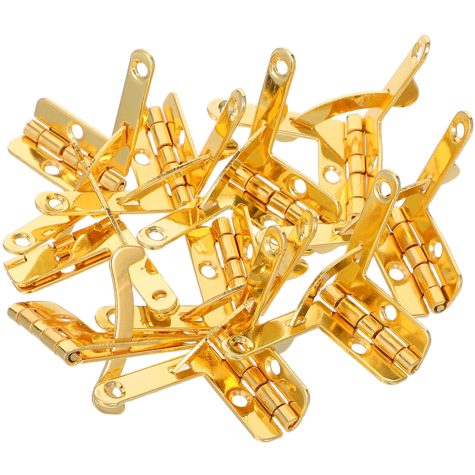 

10pcs Hinge Connector Small Metal Decorative Box Hinges Cabinet Hardware Replacement Wooden Furniture Jewelry Chest Wardrobe
