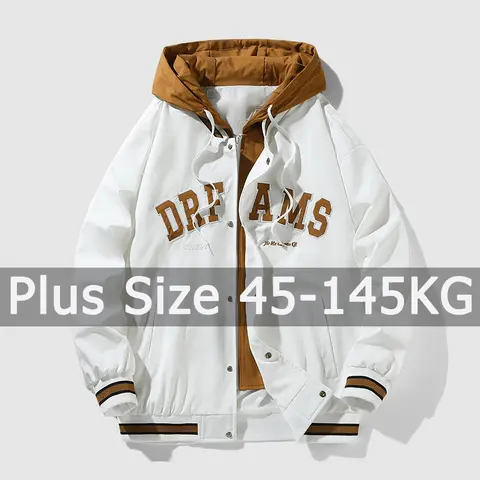 후드 자켓 플러스 사이즈 5XL 6XL 7XL 8XL 남성 오버 사이즈 루즈 롱 슬리브 자켓 가을 겨울 남성 코트 Jaqueta Masculina Inverno