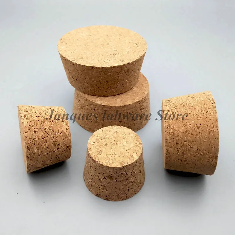Top diameter 7.5mm to 105mm Wooden Cork Lab Test Tube Wood plug Glass Bottle Stopper Kettle Pudding Bottle Cork Cap