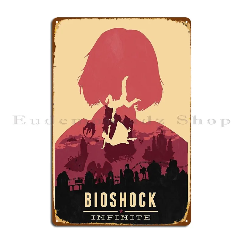 Bioshock Infinite Edeas Metal Plaque Party Cinema Wall Plaque Printing Designing Tin Sign Poster