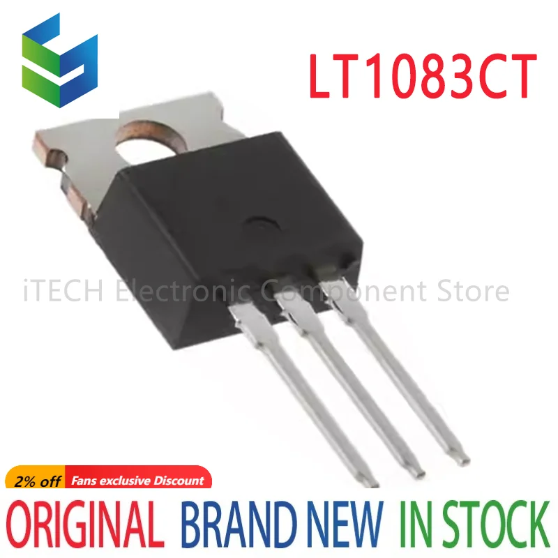 1PCS 100%NEW LT1083CT 1083CT LT1083 in-line TO220 Voltage Stabilizer