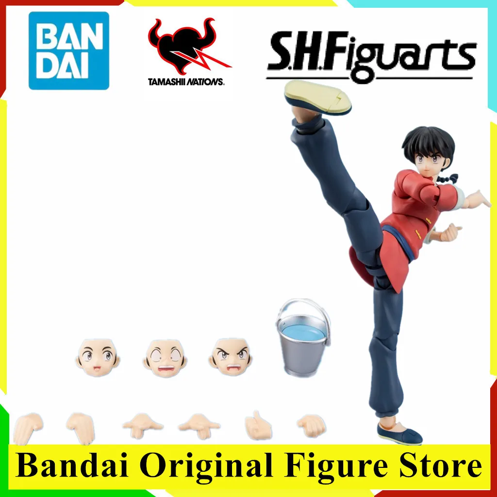 

Original BANDAI S.H.FIguarts Anime Ranma Saotome Ranma Action Figure Toys PVC Model Collection Movable joint Figurine Doll