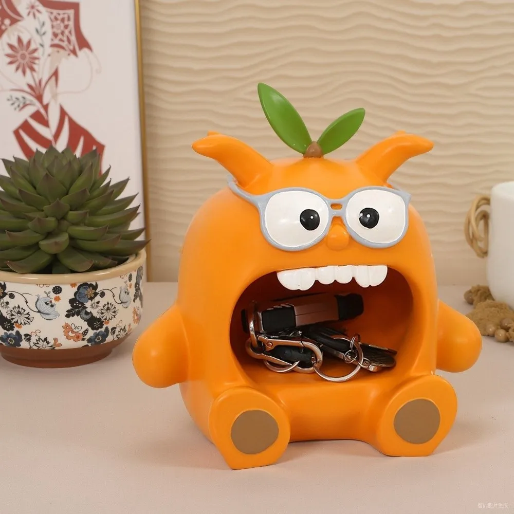 

Поднос для прихожей с большим ртом, украшение, креативный дизайн, декоративный лоток для хранения ключей с героями мультфильмов, фигурки, новинка