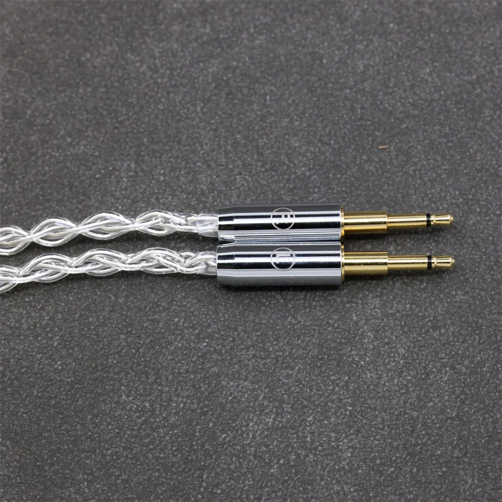 สายหูฟังโทรศัพท์แพลเลเดียมสีเงินบริสุทธิ์99% 7N 8แกนสำหรับ sivga Phoenix SV021 oriole pii Apollo aiva ขนาด2.5มม. LN008393คู่