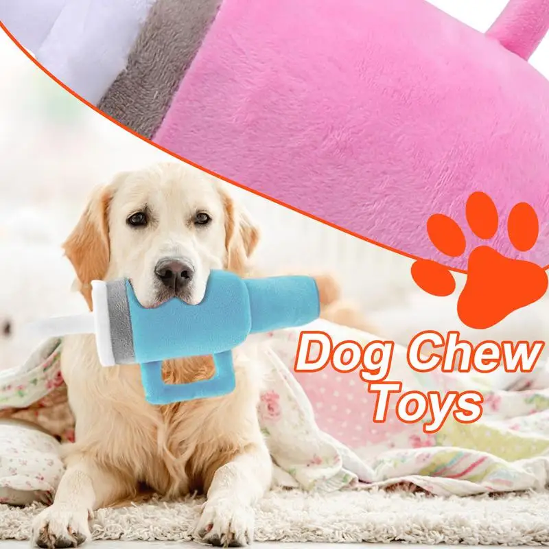 Dog Toy Plush Coffee Cup Chew Toy Durable Pet anti Bite & Plush Toys Soft Squeaky Dog Chewing Fun Toy for Puppy Oral Care