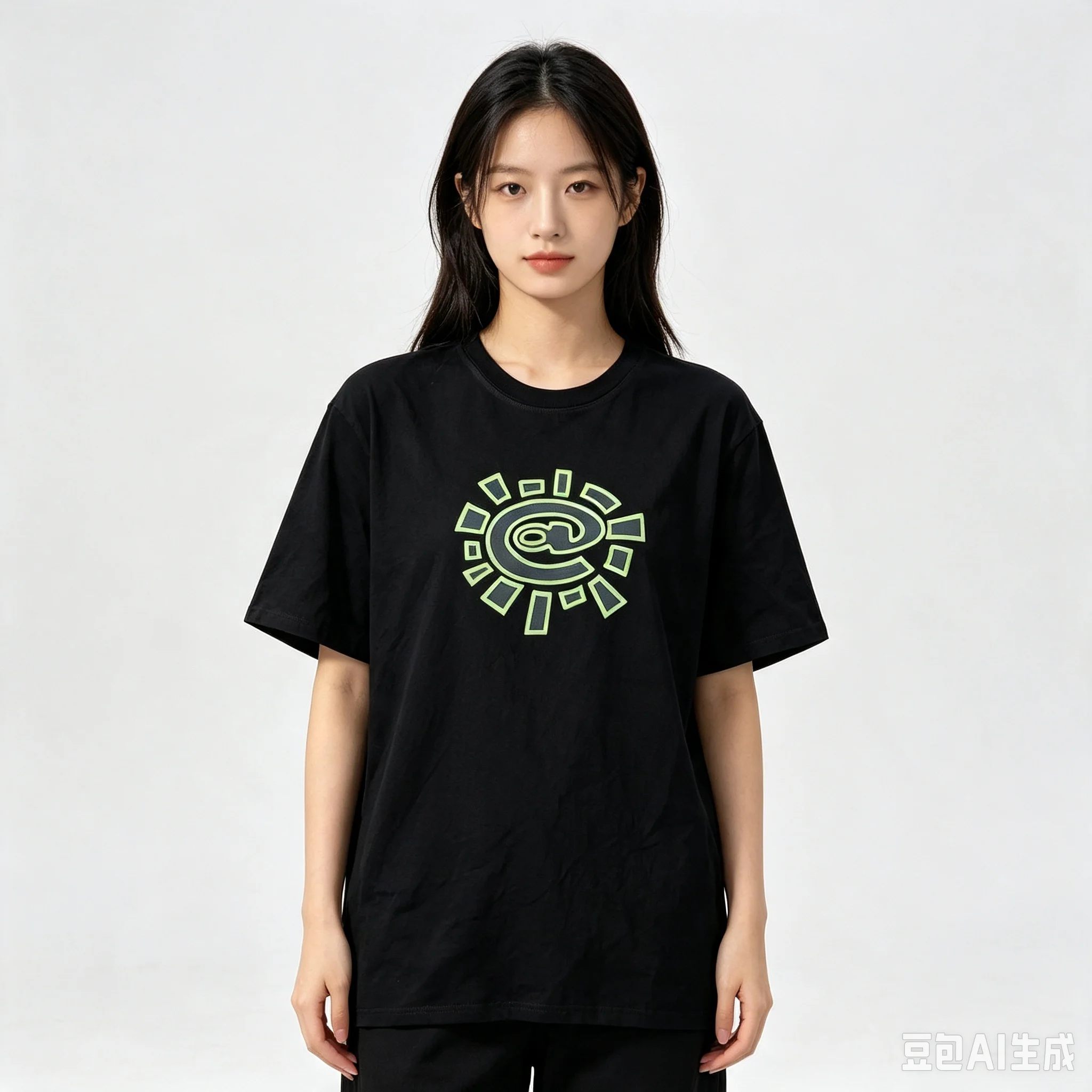 2026 Men Sun Roll Classic Basic Short Sleeve Beauty Trend High Street Summer Loose Cotton Couple T-shirt Men's T-shirt