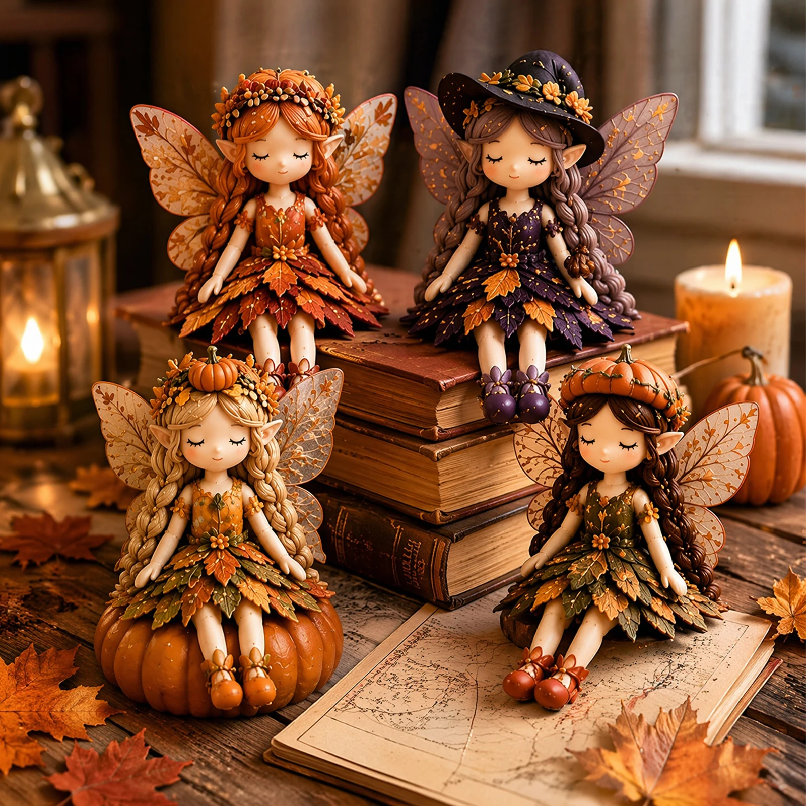 4Pcs Fairy Patchwork DIY Sewing Kit, Handmade Winged Fairies Cloth Figures Craft Set for Beginners Craft Lovers Gift, Home Decor