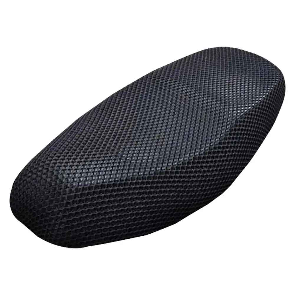 Housses de siège coordonnantes en maille 3D pour moto, cyclomoteur, scooter, noir, coussin de protection de grille, respirant, cool, été