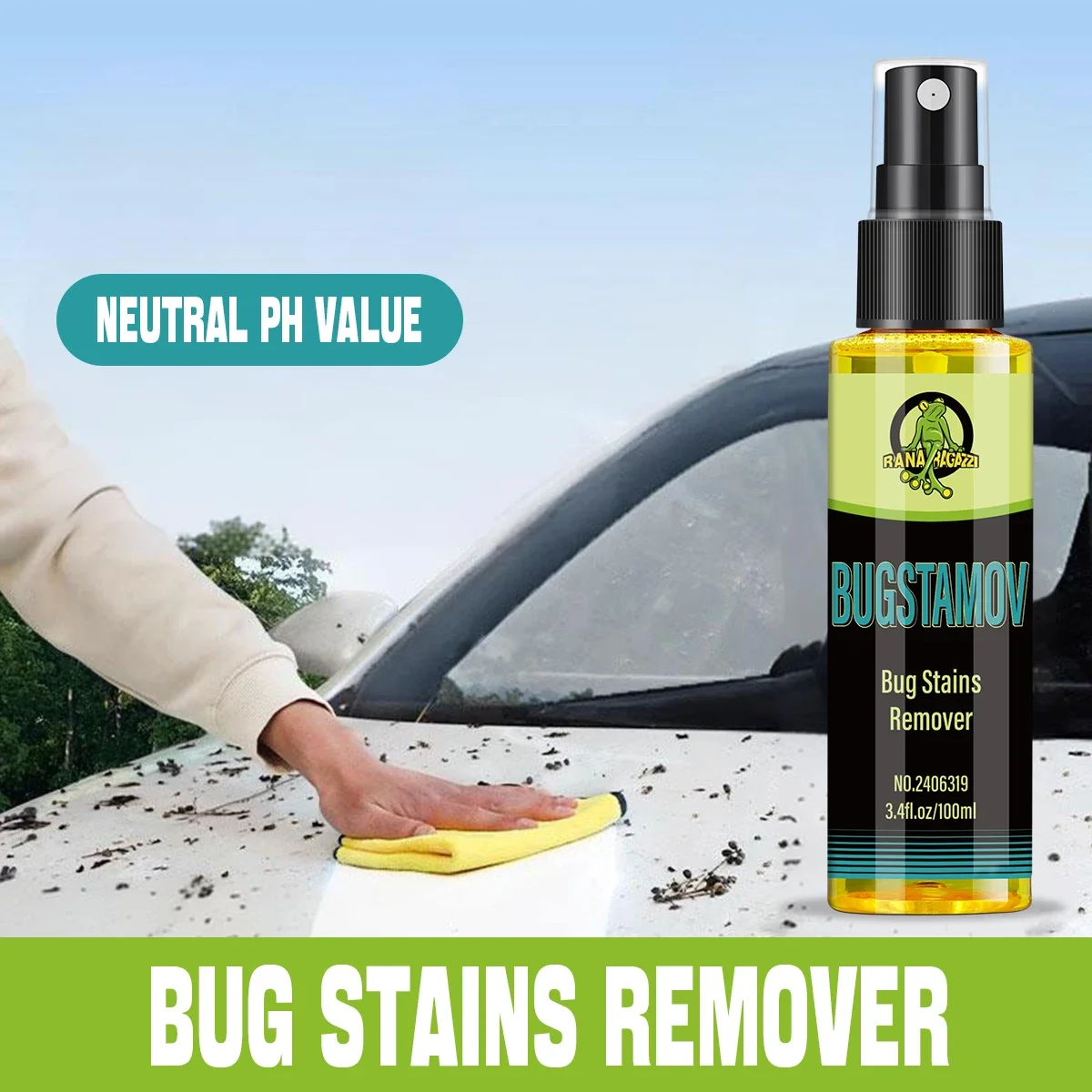 Bug Stains Remover Insect Gum Bird Droppings Flying Paint Car Stickers Strong Adhesive Remover Ceramic Car Coating ﻿RG319 - view 2