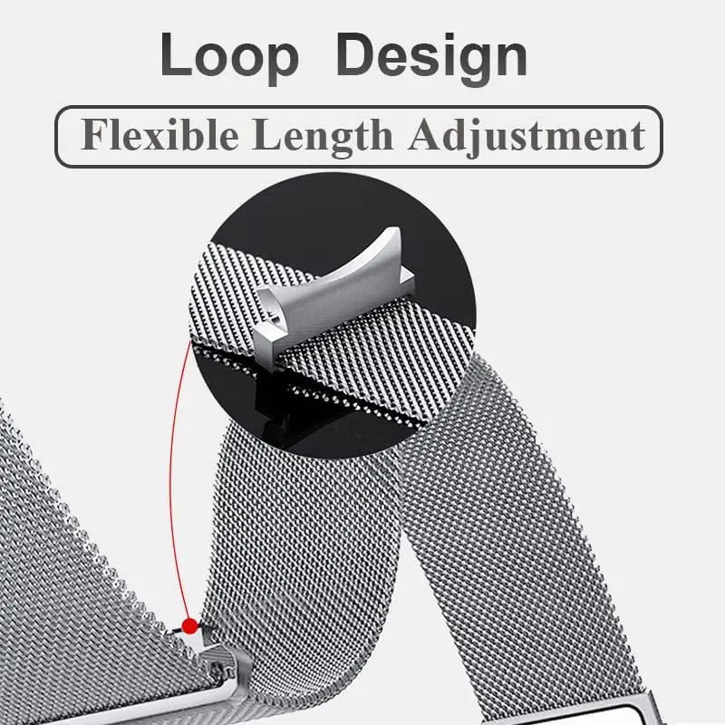 Milanese Loop Strap For Samsung Galaxy Watch 7 6 5 4 Classic pro 44mm 40mm 46mm 42mm No Gaps Metal Bracelet Galaxy Watch7 Band