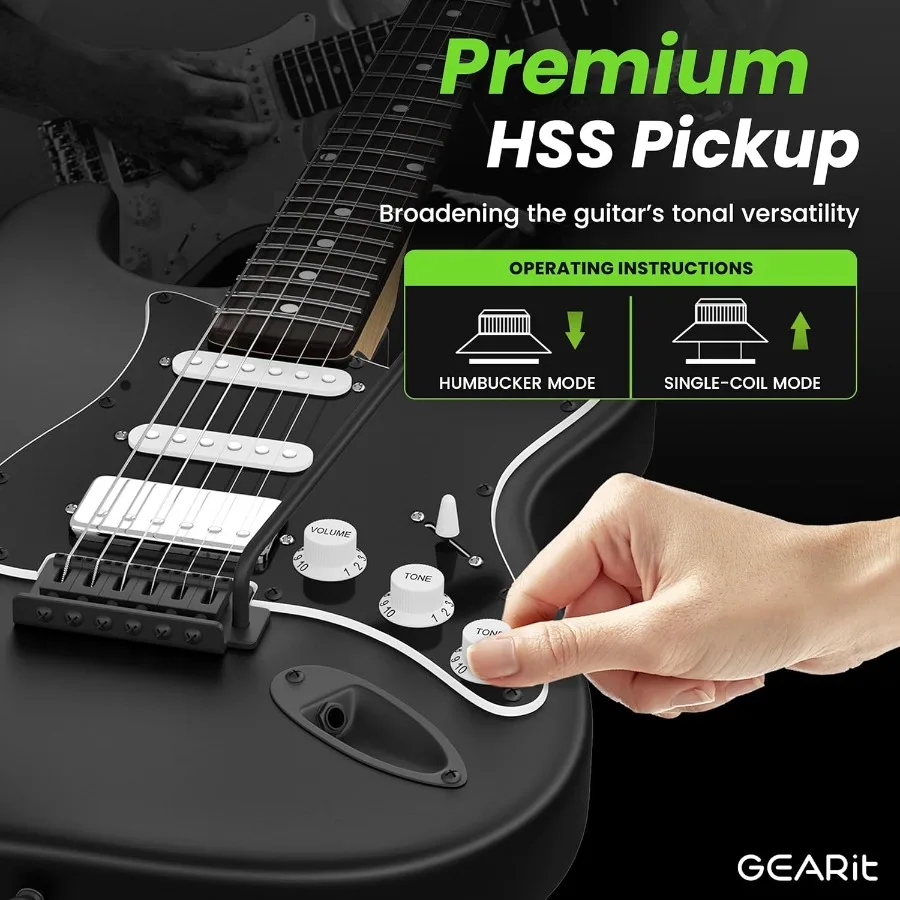 39 بوصة كامل الحجم كانيون سلسلة طقم جيتار كهربائي حزمة ث مكبر للصوت HSS لاقط مع لفائف سبليت كاتب عدة مع موالف Gig Ba #3