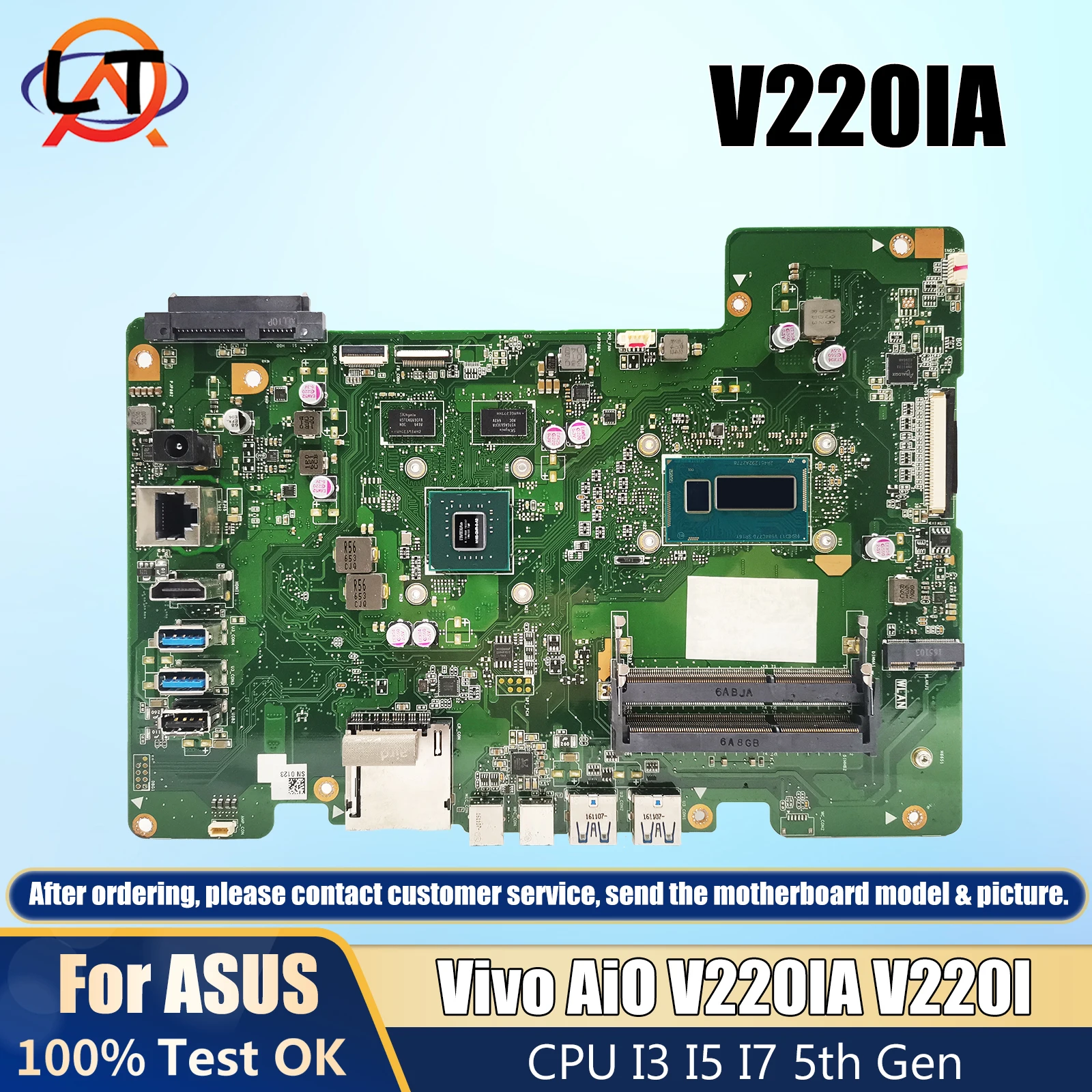 

Материнская плата V220IA V220I Материнская плата ASUS Vivo AiO все-в-одном для ноутбука с процессором I3 I5 I7 5-го поколения 930MX/V2G