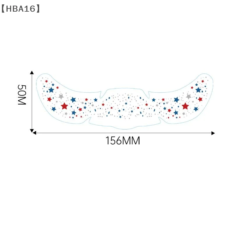 [[HBA16] 6 ورقات متعددة الألوان النمش ملصقات الوشم المؤقت الساخن ختم النمش ماكياج بقع ماكياج الوجه
