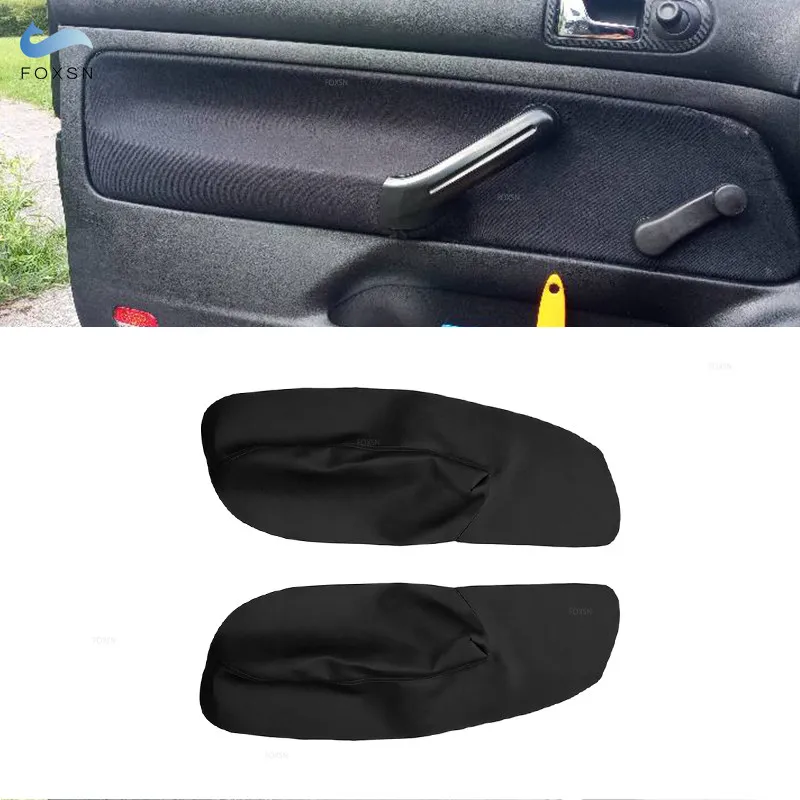 

For VW Golf 4 MK4 1998-2005 Manual Control Window ONLY 3 Doors Car Front Door Armrest Panel Cover Decor Microfiber Leather Trim