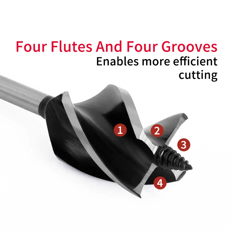 Chowmaster 10mm-35mm Twist Drill Bit Wood Fast Cut Auger Carpenter Joiner Tool Drill Bit for Wood Cut Suit for Woodworking