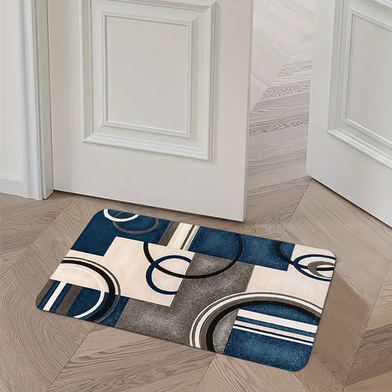 European Modern Style Floor Mats Non Slip Absorbent Entrance Door Mat Bathroom Shower Mat Household Bathroom Bedroom Floor Mat