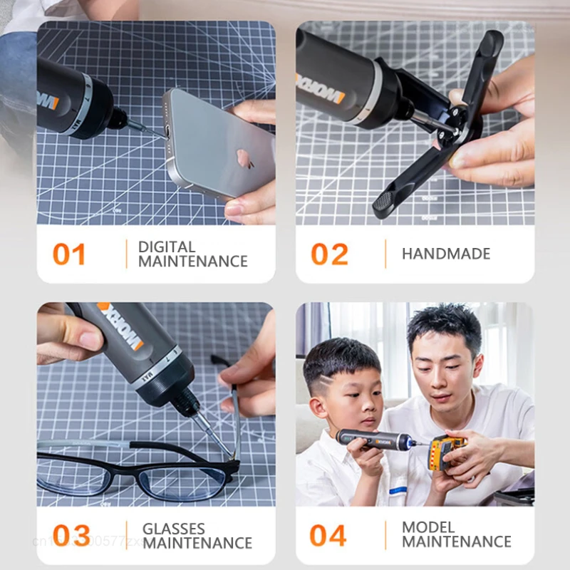 Imagem -03 - Xiaomi Worx Mini Elétrica Chave de Fenda Grupo Inteligente Chave de Fenda Elétrica sem Fio Usb Recarregável Handle Ferramenta de Perfuração Wx242 4v